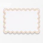 Set de Manteles Individuales de Lino con Borde Ondulado (6 Piezas)