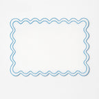 Set de Manteles Individuales de Lino con Borde Ondulado (6 Piezas)