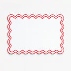 Set de Manteles Individuales de Lino con Borde Ondulado (6 Piezas)