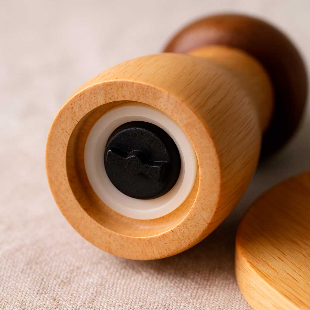 Set de Molinillos de Sal y Pimienta de Madera (Diseño Hongo y Base)