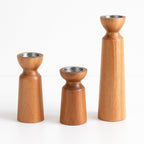 Set de Portavelas de Madera para Velas 3 Tamaños