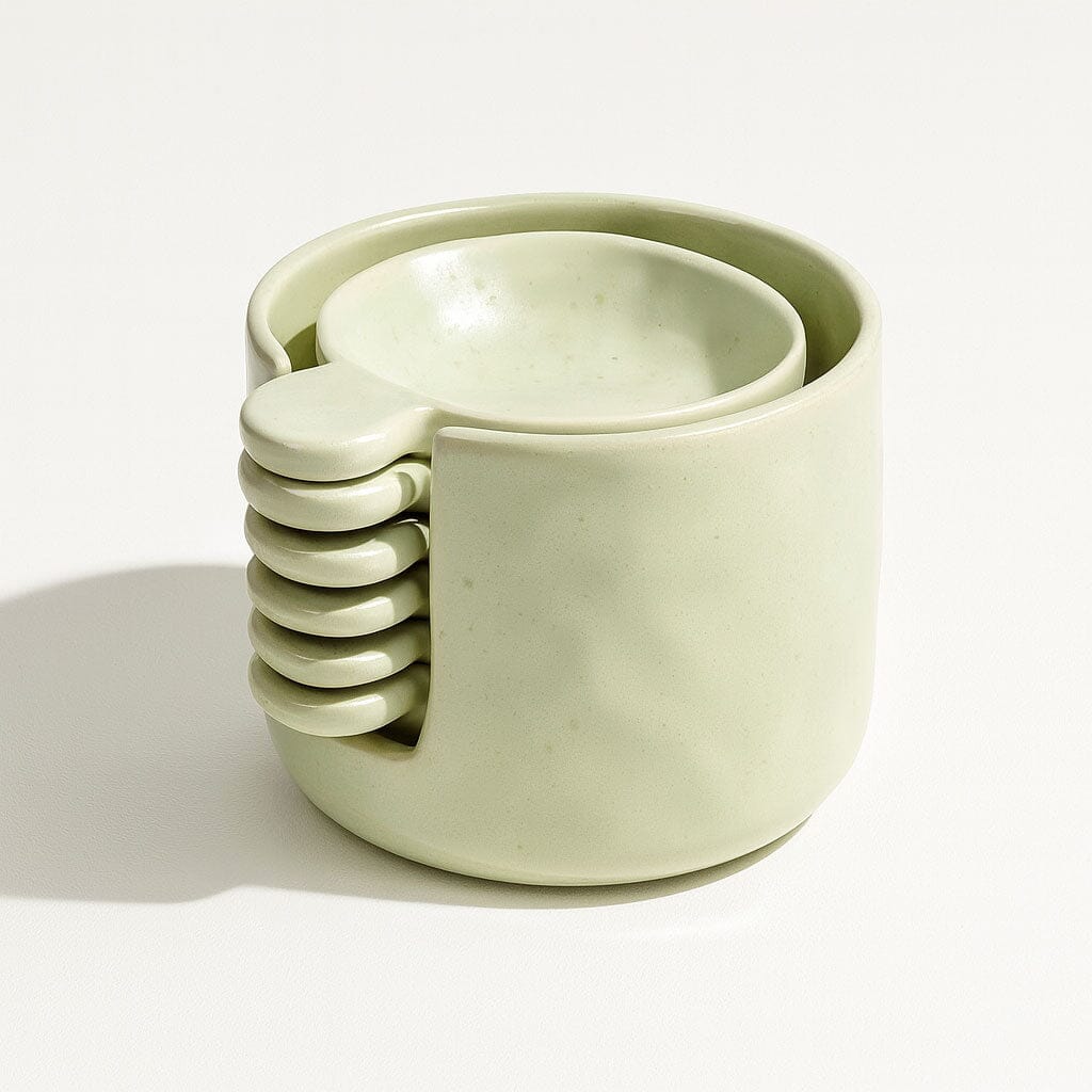 Set de Salseras de Cerámica con Soporte