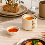 Set de Salseras de Cerámica con Soporte