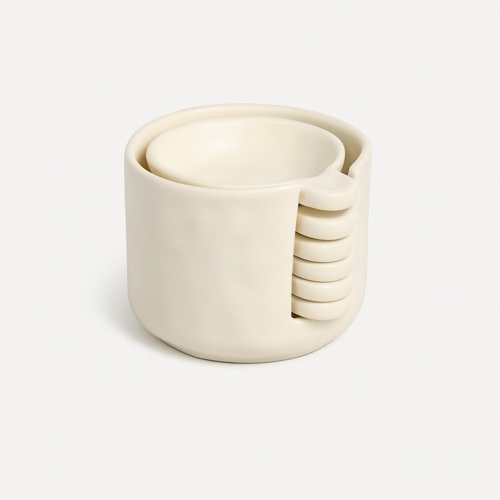 Set de Salseras de Cerámica con Soporte