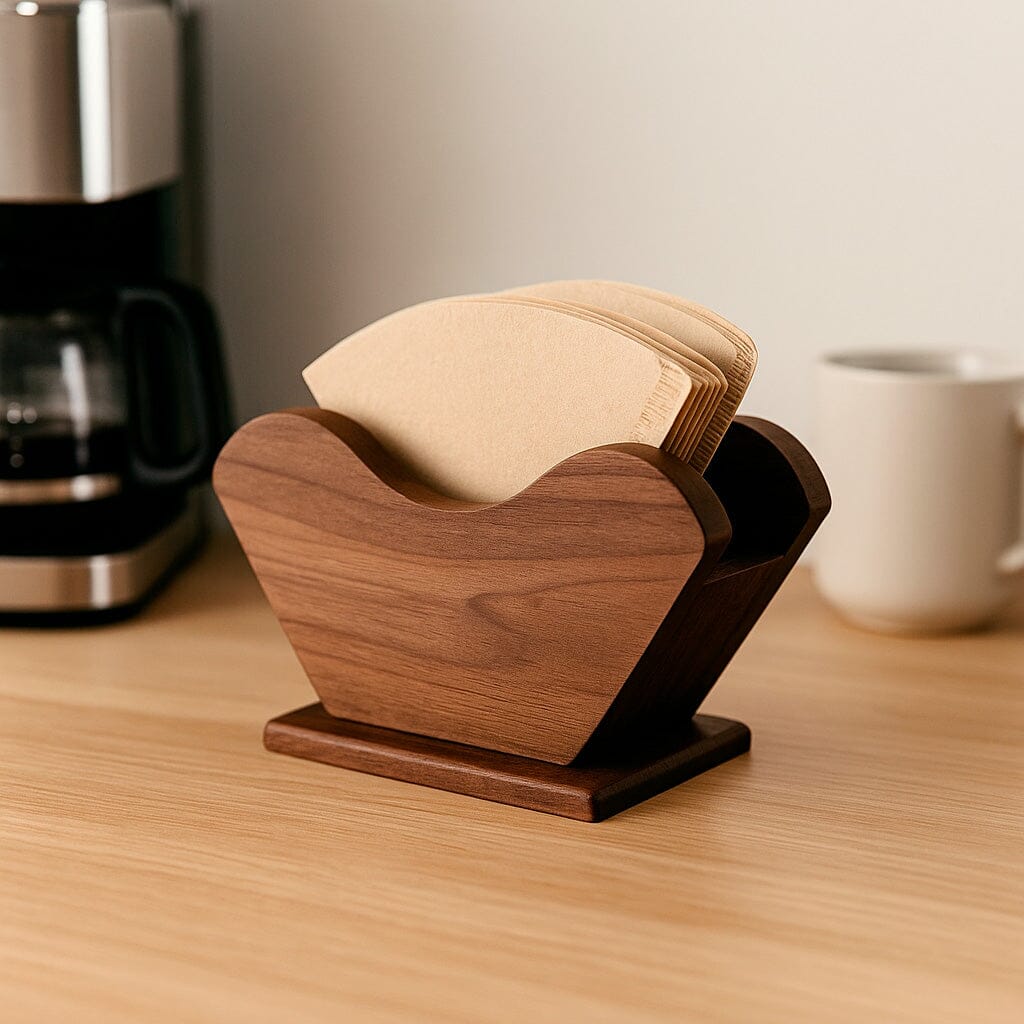 Soporte De Madera Para Filtro De Café Con Diseño Artesanal