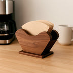 Soporte De Madera Para Filtro De Café Con Diseño Artesanal