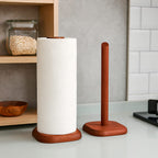 Portarrollos de Madera para Papel de Cocina con Base Cuadrada