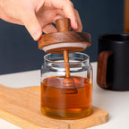 Tarro de Vidrio con Tapa y Cuchara Mielera