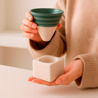 Taza De Café De Cerámica Con Base Cuadrada