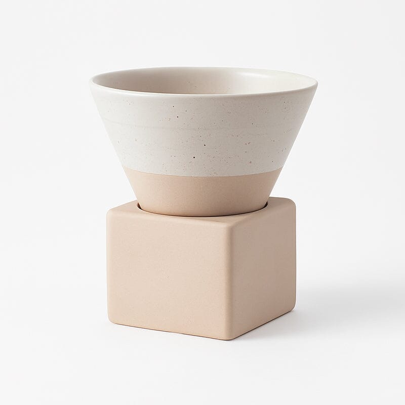 Taza De Café De Cerámica Con Base Cuadrada