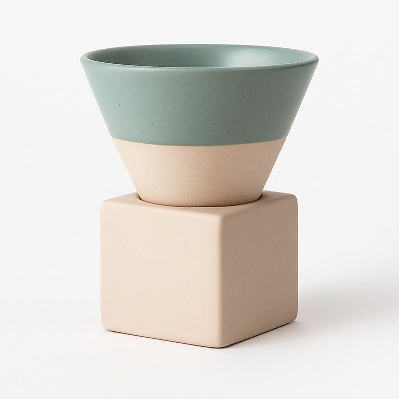 Taza De Café De Cerámica Con Base Cuadrada