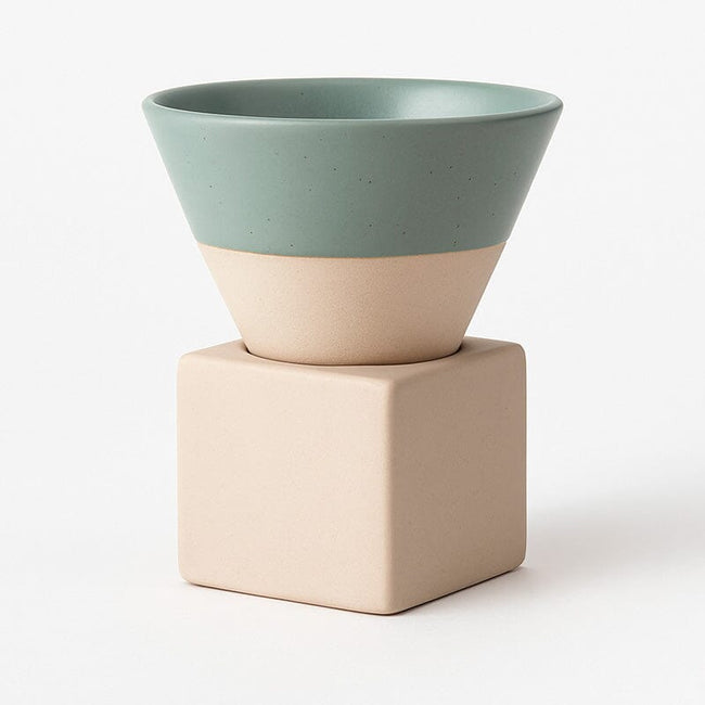 Taza De Café De Cerámica Con Base Cuadrada Hover Image