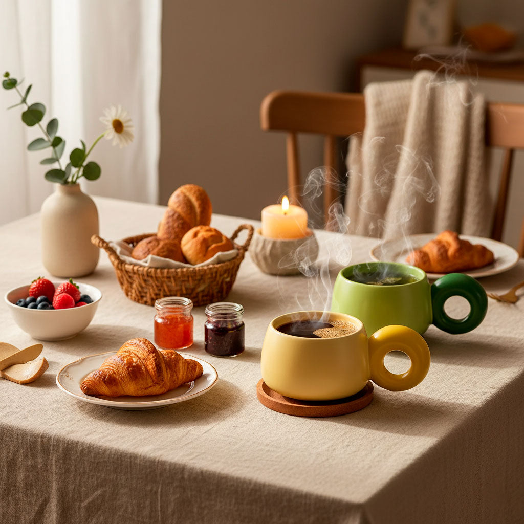 Taza de Cerámica con Asa Circular