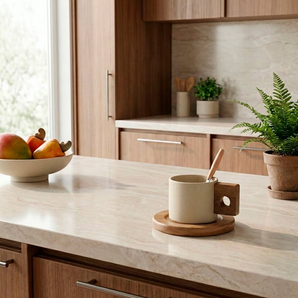 Taza De Cerámica Con Base De Madera 300 ml