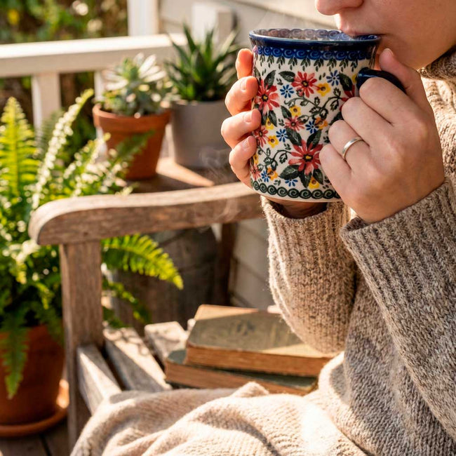 Taza de Cerámica con Diseño Floral Main Image