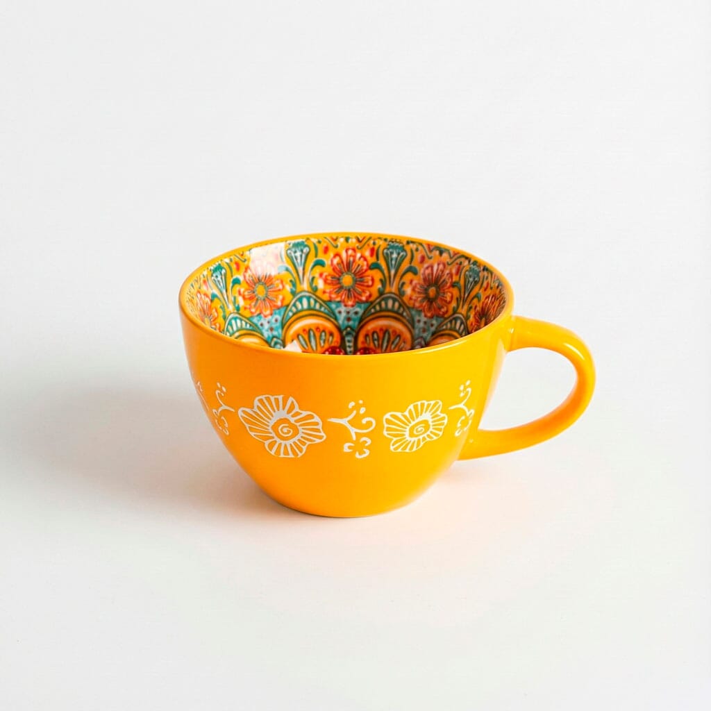 Taza de Cerámica con Estampado Mandala