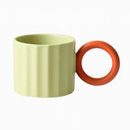 Taza De Cerámica Estilo Nórdico Con Asa Circular 250 ml