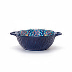 Tazón de Cerámica Colorida con Asas y Diseño Artesanal