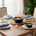 Tazón de Cerámica Colorida con Asas y Diseño Artesanal