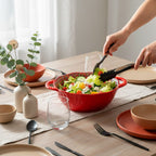 Tazón de Cerámica Colorida con Asas y Diseño Artesanal