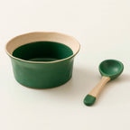 Tazón de Cerámica con Cuchara y Diseño Orgánico