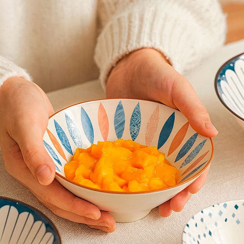 Tazón De Cerámica Estampado Artesanal 700 ml