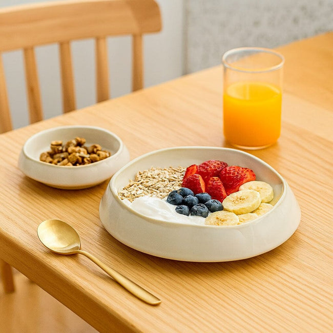 Tazones Llanos de Cerámica Estilo Minimalista Main Image