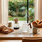 Tetera de Vidrio de Borosilicato con Asa de Madera para Café