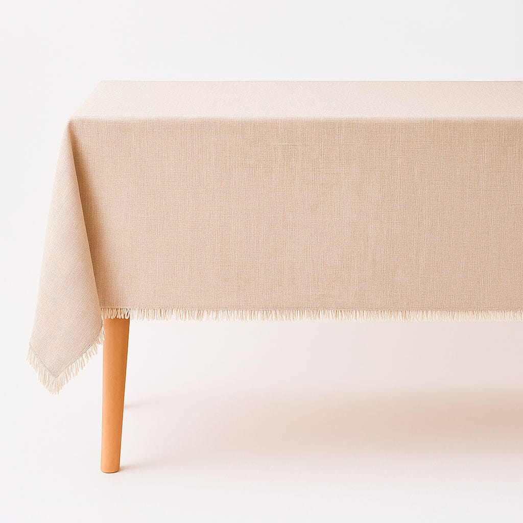 Mantel Rectangular De Algodón Con Borlas