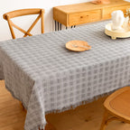 Mantel Rectangular De Algodón Con Borlas